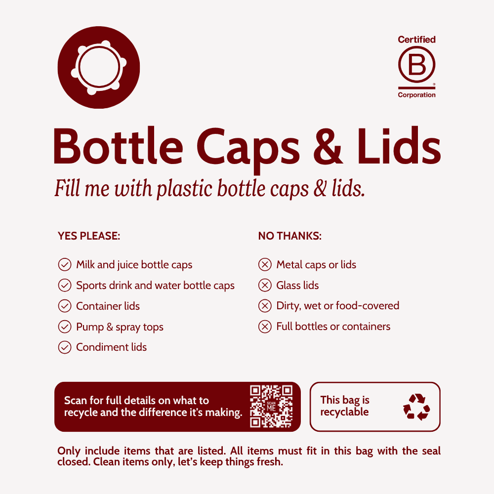 Bottle Caps & Lids Collection Bag