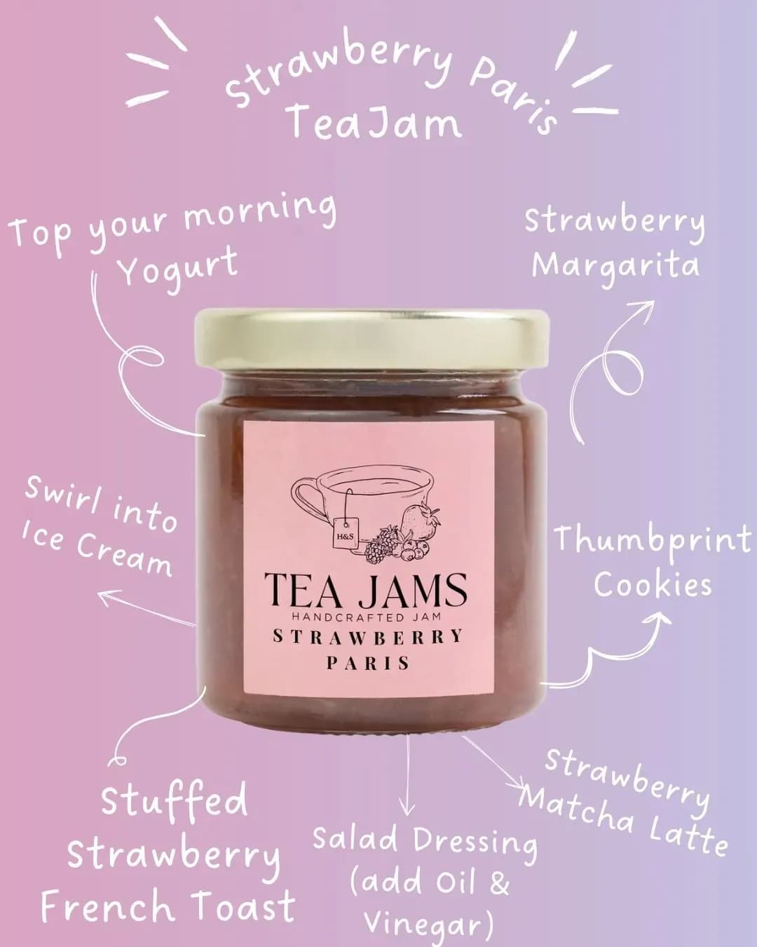 Tea Jams Strawberry Paris - 5.1 oz.