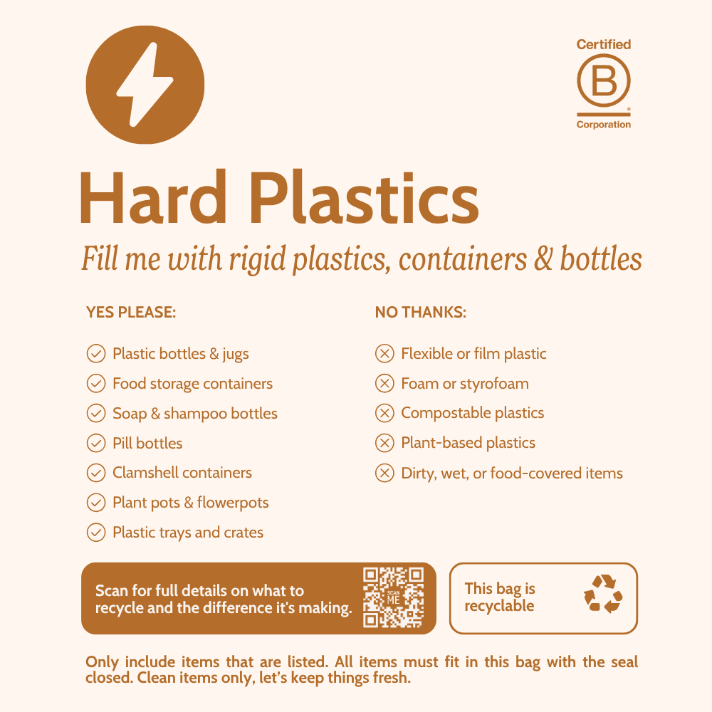 Hard Plastics Collection Bag