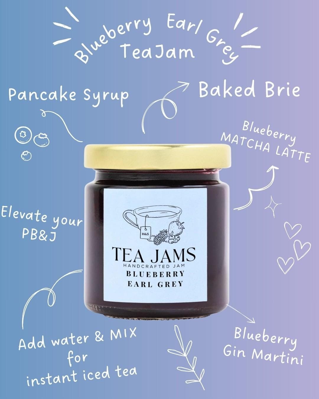 Tea Jams Blueberry Earl Grey - 5.1 oz.